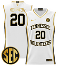Allan Houston Jersey #20 Tennessee Vols 2024 Lightweight Basketball White Gold