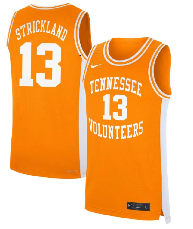 Avery Strickland Jersey #13 Tennessee Volunteers Basketball NIL Orange