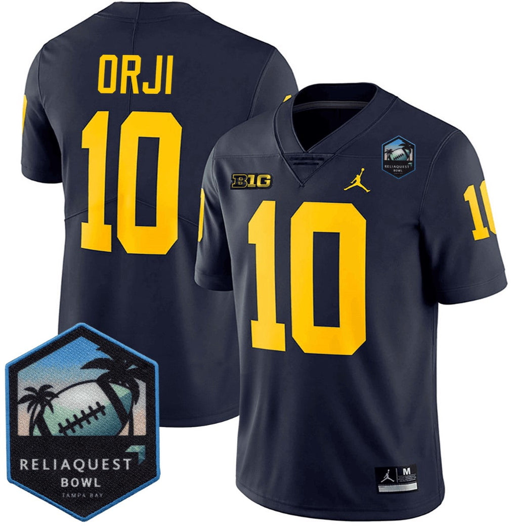 Alex Orji Jersey #10 Michigan Wolverines ReliaQuest Bowl Patch Vapor