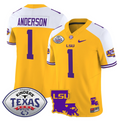 Aaron Anderson Jersey #1 LSU Tigers 2024 Texas Bowl Football