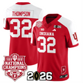 Anthony Thompson Jersey #32 Indiana Hoosiers 2025 National Champions Red Alternate
