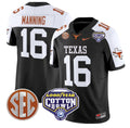 Arch Manning Jersey #16 Texas Longhorns Cotton Bowl Patch Stitched