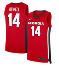 Asa Newell Jersey #14 Georgia Bulldogs NIL Basketball Red