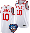 Aziaha James Jersey #10 NC State Wolfpack Basketball 2024 NCAA March Madness Final Four White