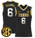 Arthur Kaluma Jersey #6 Texas Longhorns 2024 Lightweight Basketball Black Gold