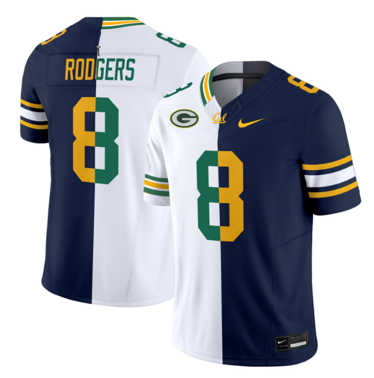 Aaron Rodgers Jersey #8 California Golden Bears Split Vapor Limited Football