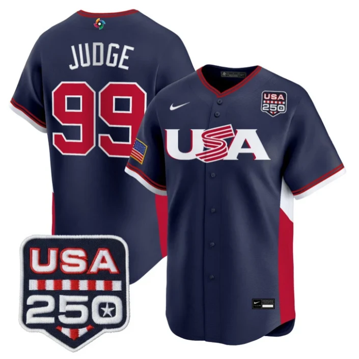 Aaron Judge Jersey #99 Team USA World Baseball Classic 250 USA 2026 Roster Stitched