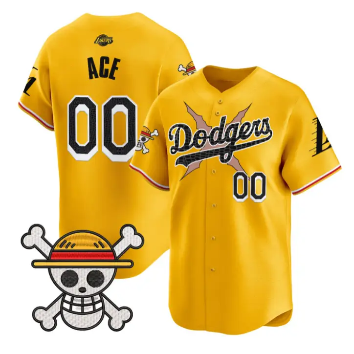 Ace Jersey #00 Dodgers One Piece Mamba Premier Stitched