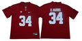 Alabama Crimson Tide #34 Damien Harris Football Jersey Stitched Red