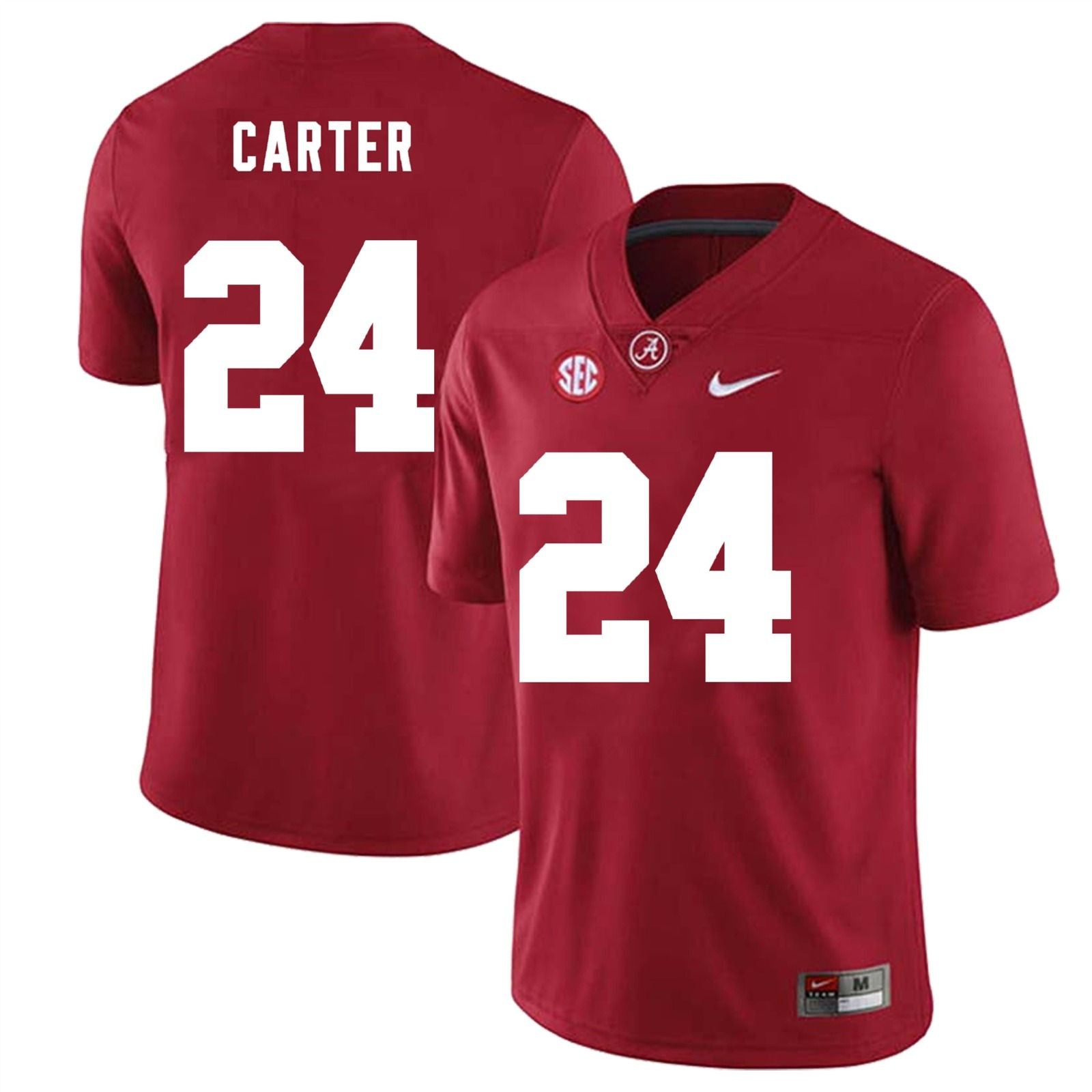 Alabama Crimson Tide #24 Noah Carter Football Jersey Stitched