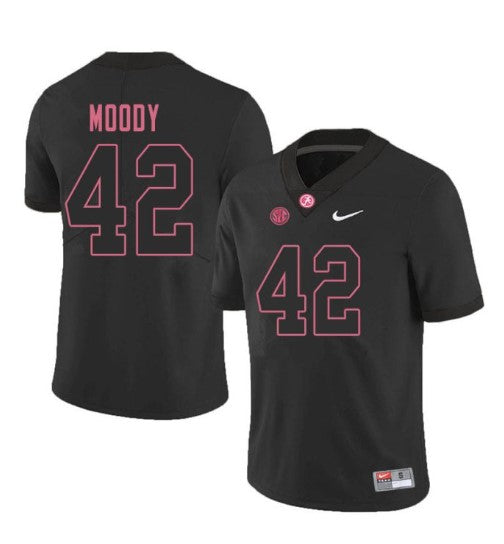 Alabama Crimson Tide #42 Jaylen Moody Football Jersey Stitched