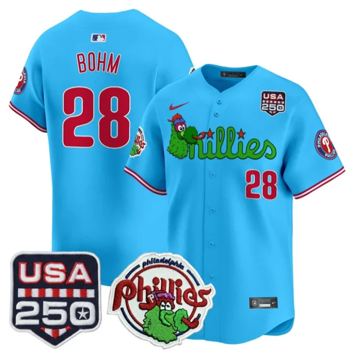 Alec Bohm Jersey #28 Philadelphia Phillies Phanatic 250 USA Stitched