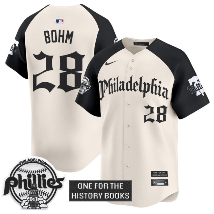 Alec Bohm Jersey #28 Phillies Retro Newspaper Edition Vapor Premier Limited Stitched