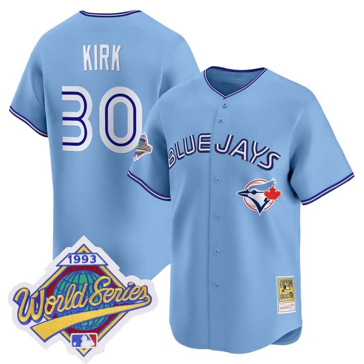 Alejandro Kirk Jersey #30 Toronto Blue Jays 1993 World Series Throwback