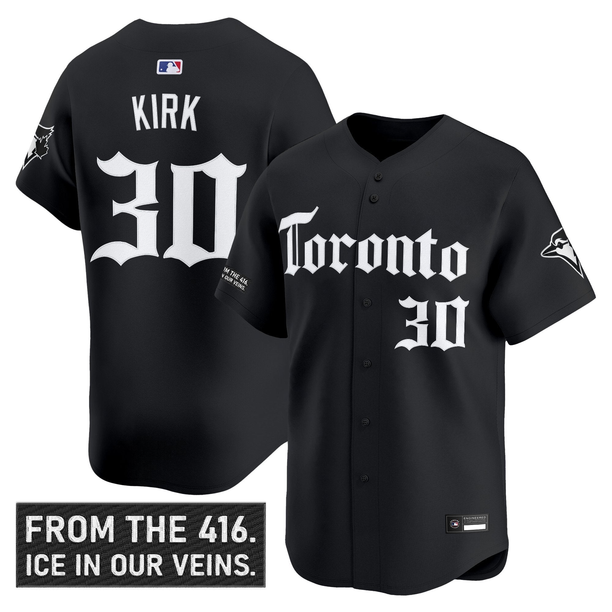 Alejandro Kirk Jersey #30 Toronto Blue Jays Gothic North Edition