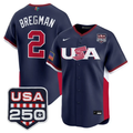 Alex Bregman Jersey #2 Team USA World Baseball Classic 250 USA 2026 Stitched