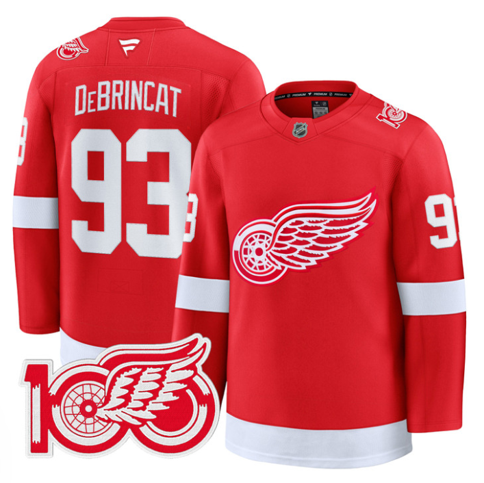 Alex DeBrincat Jersey #93 Detroit Red Wings 100th Anniversary Stitched