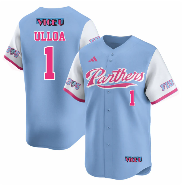 Alex Ulloa Jersey #1 FIU Baseball 2025 Vice U Stitched