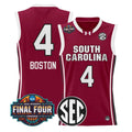 Aliyah Boston Jersey #4 South Carolina 2026 Final Four Stitched Garnet