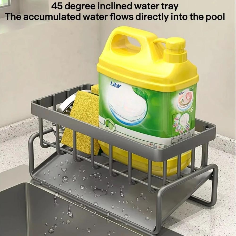 All-in-One Sponge Soap Cloth Self-Draining Rack