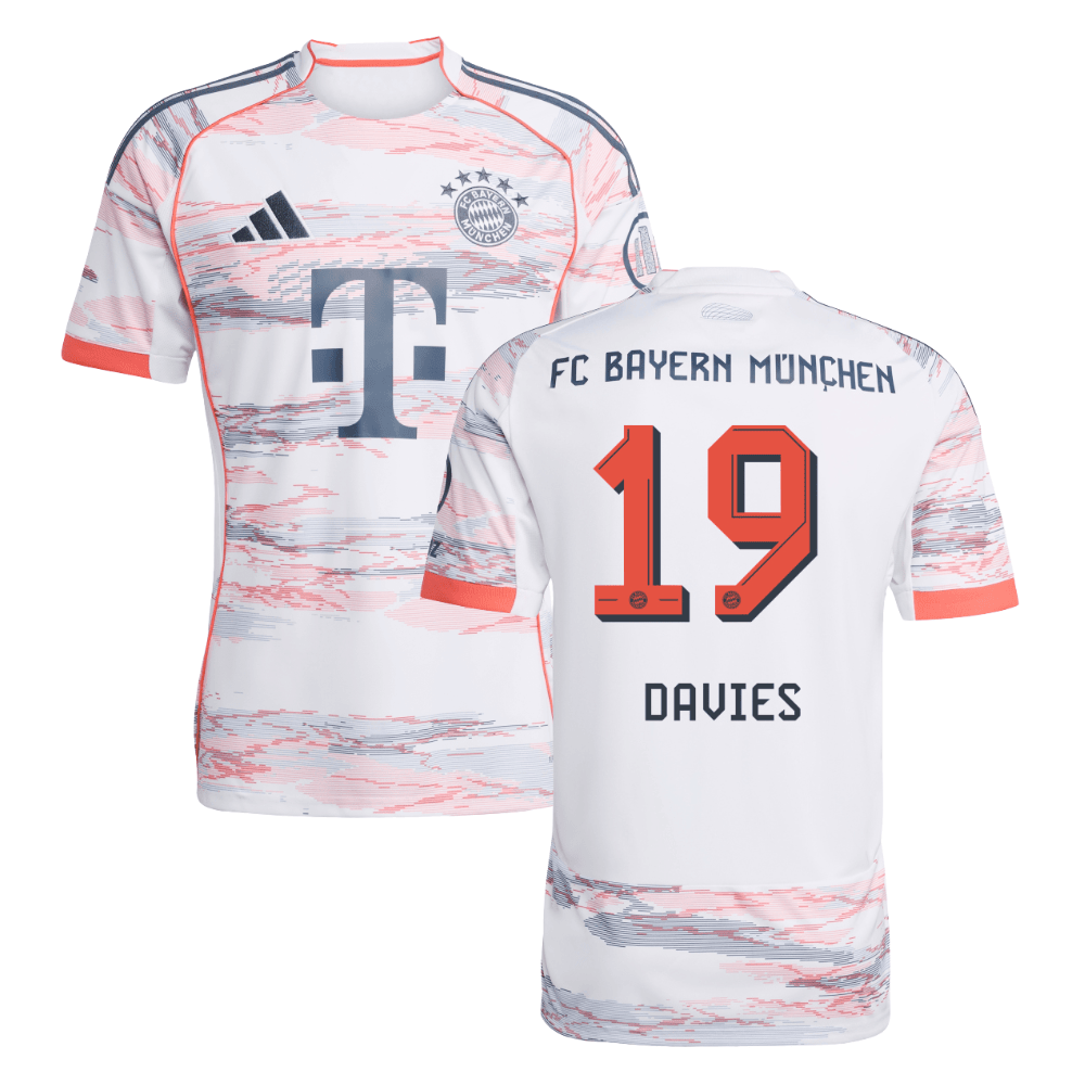 Bayern Munich Away GAlphonso Davies #19 Bayern Munich 2025-26 Away Men Jersey – WhiteNABRY 7 Jersey 2025-26 (Copy)