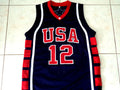 Amare Stoudemire #12 Team USA Basketball Jersey Navy Blue