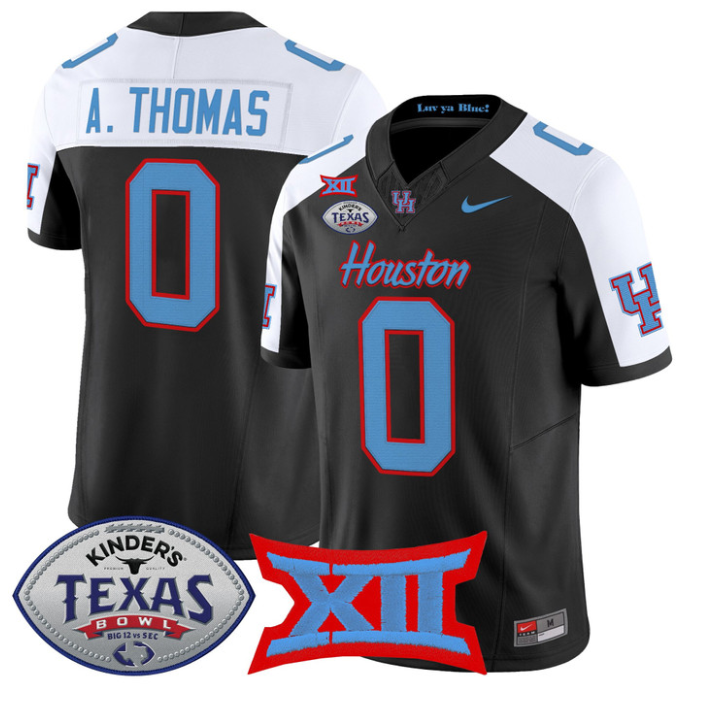 Amare Thomas Jersey #0 Houston Cougars 2025 Texas Bowl Stitched