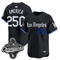 America Jersey #250 Los Angeles Dodgers Gothic Edition Premier Stitched