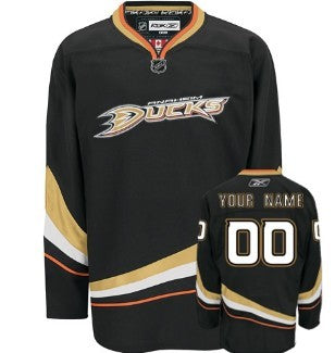 Anaheim Ducks Customized Black Jersey Stitched