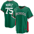 Andrés Muñoz Jersey #75 Mexico Team 2026 World Baseball Classic Stitched Green