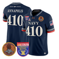 Annapolis Jersey #410 Navy Midshipmen 250th 2026 Liberty Bowl Stitched Navy