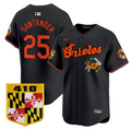 Anthony Santander Jersey #25 Baltimore Orioles 410 & Chesapeake Crab Patch Limited Stitched
