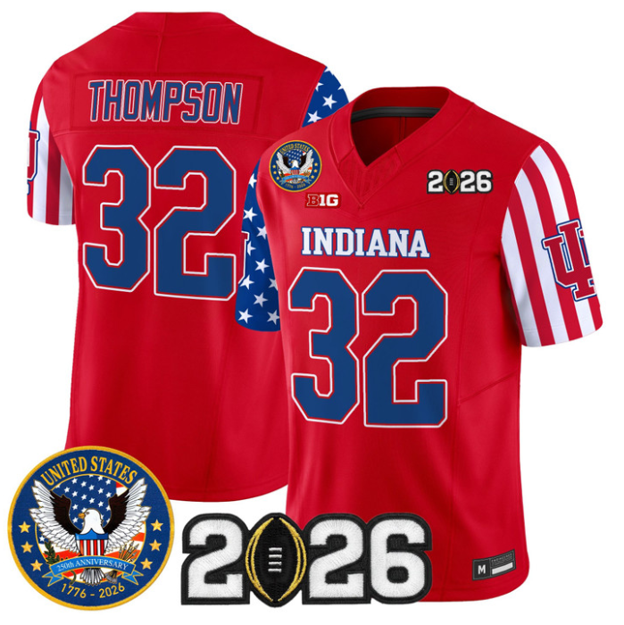 Anthony Thompson Jersey #32 Indiana Hoosiers America 250 Edition 2026 CFP Stitched