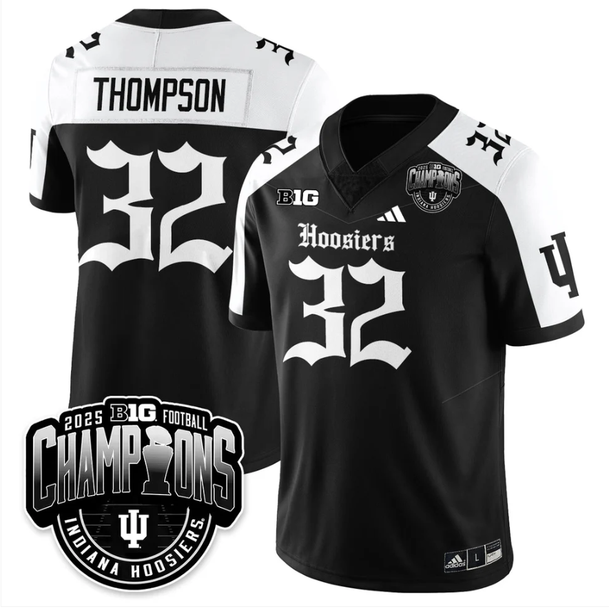 Anthony Thompson Jersey #32 Indiana Hoosiers Gothic Big 10 Champions