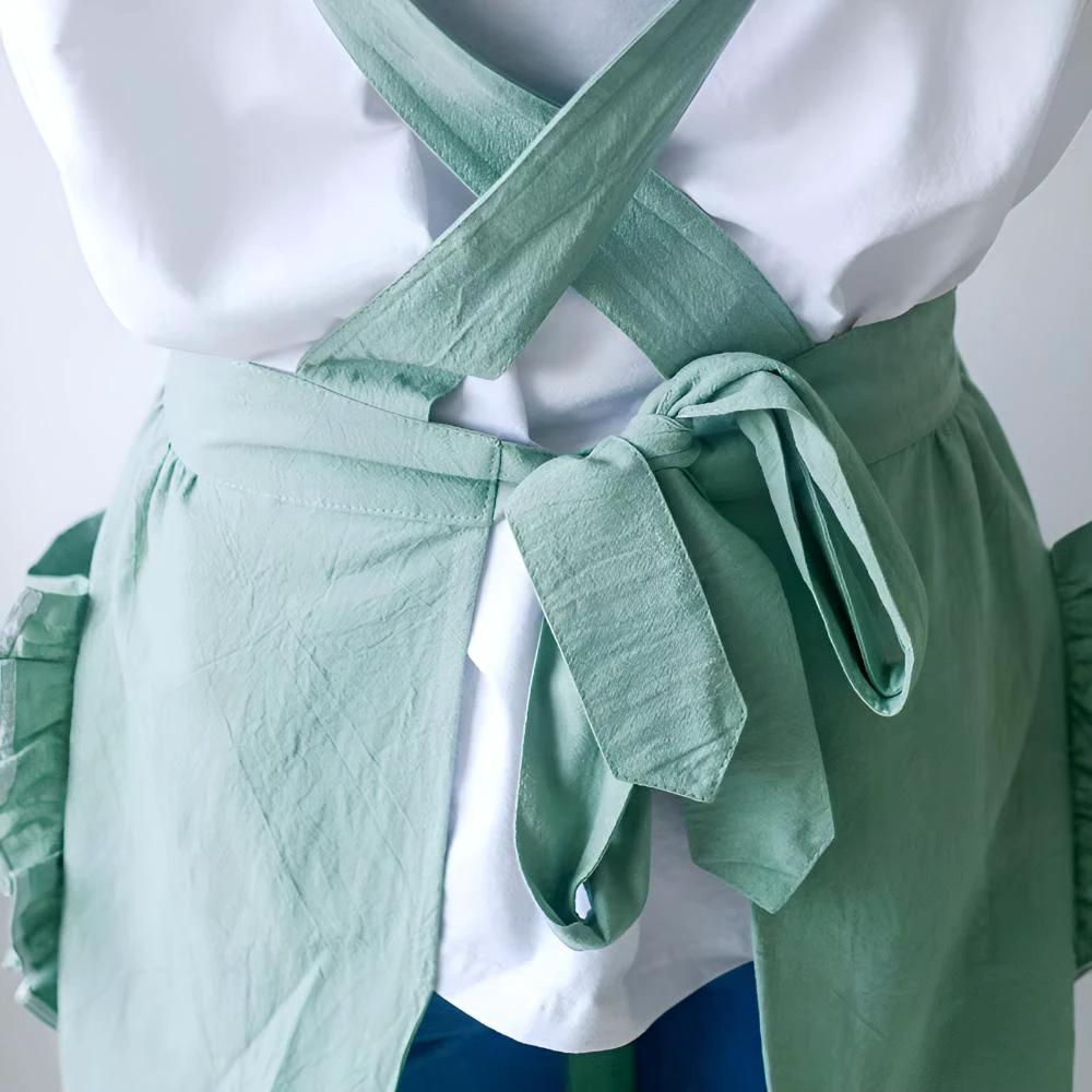 Chic Ruffle Pocket Apron