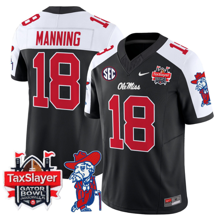 Archie Manning Jersey #18 Ole Miss Rebels 2024 Gator Bowl V2