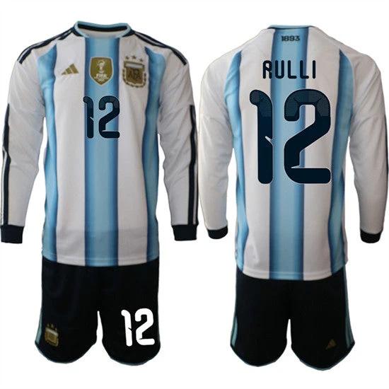 Argentina #12 RULLI Jersey Long Sleeve National Team x World Cup 2026 Home White On Field Soccer