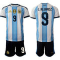 Argentina #9 J.ALUAREZ Jersey National Team x World Cup 2026 Home White On Field Soccer