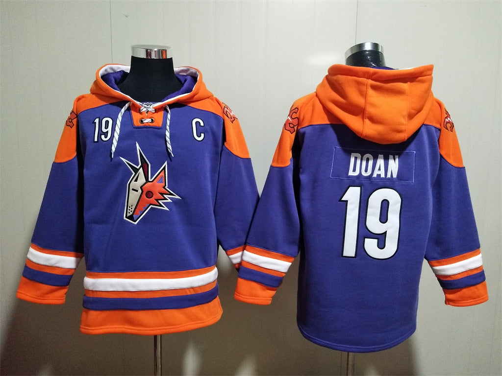 Arizona Coyotes #19 Shane Doan Pullover Hoodie Orange