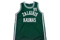 Arvydas Sabonis Jersey #11 Zalgiris Kaunas Lithuania Basketball Green Stitched