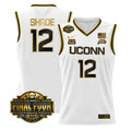 Ashlynn Shade Jersey #12 UConn Huskies 2026 Final Four Stitched White Gold