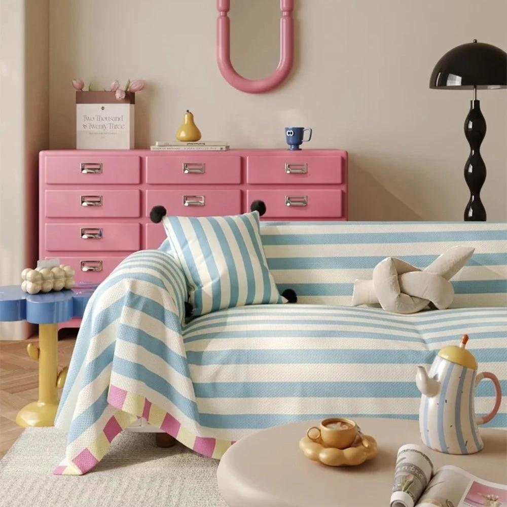 Atelier Pastel Striped Sofa Cover