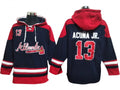 Atlanta Braves #13 Ronald Acuna Jr. Navy Ageless Must-Have Lace-Up Pullover Hoodie