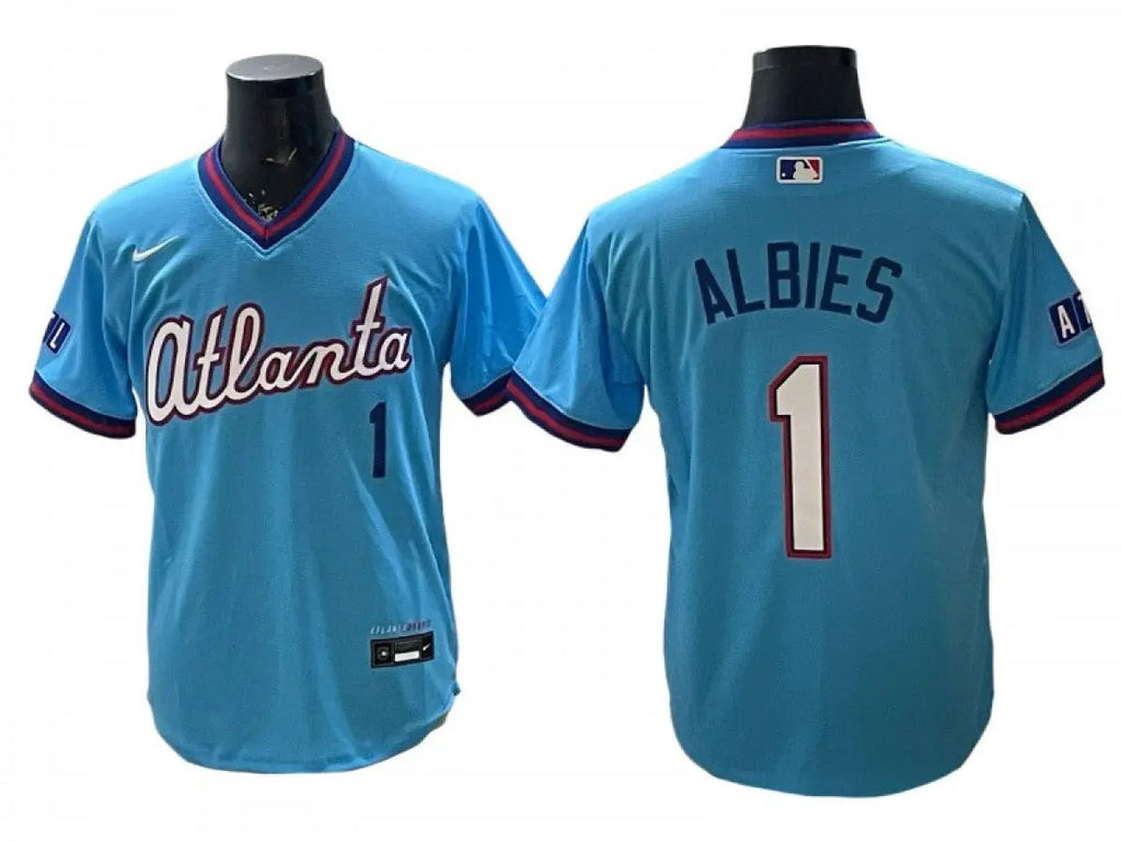 Atlanta Braves #1 Ozzie Albies 2026 City Connect Jersey - Powder Blue