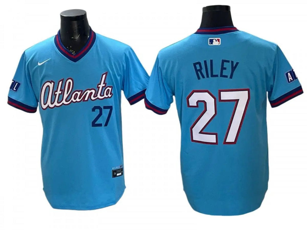 Atlanta Braves #27 Austin Riley 2026 City Connect Jersey -Powder Blue