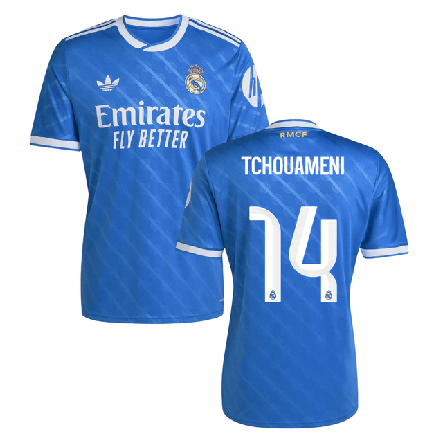 Aurelien Tchouameni #14 Real Madrid 2025-26 Third Match Jersey – Blue