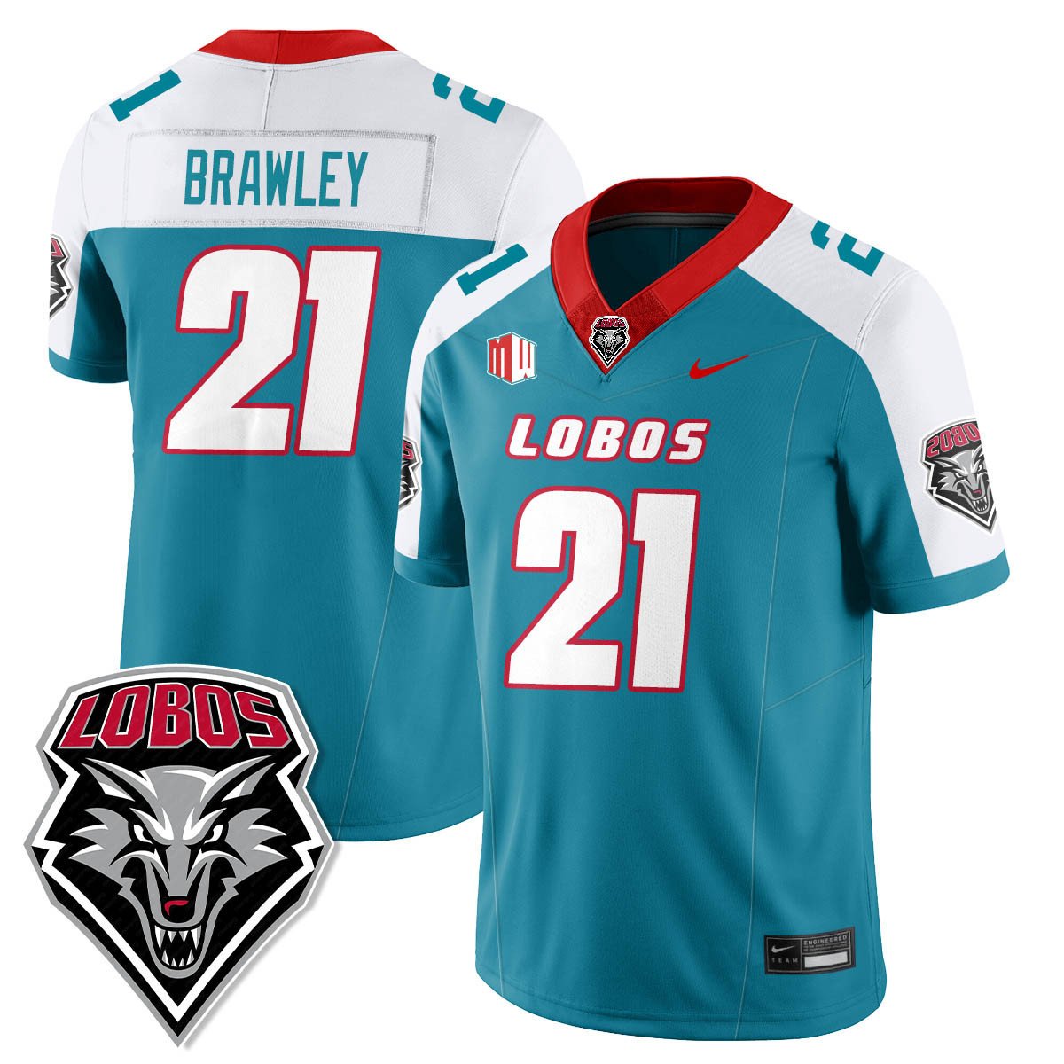 Austin Brawley Jersey #21 UNM Lobo Football 2025 All Stitched