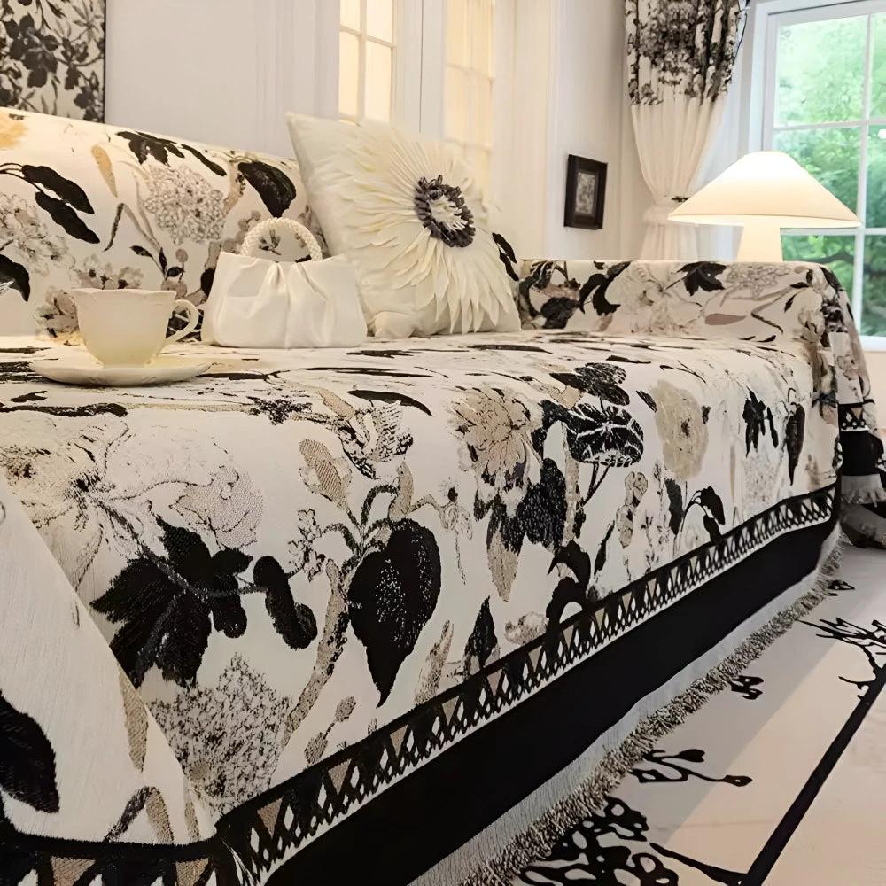 Autumn Vines Jacquard Sofa Cover