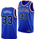 Ben Gregg Jersey #33 Gonzaga Bulldogs Throwback Basketball uniform 2023-24 Blue