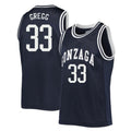 Ben Gregg Jersey Gonzaga Bulldogs College Basketball Navy #33